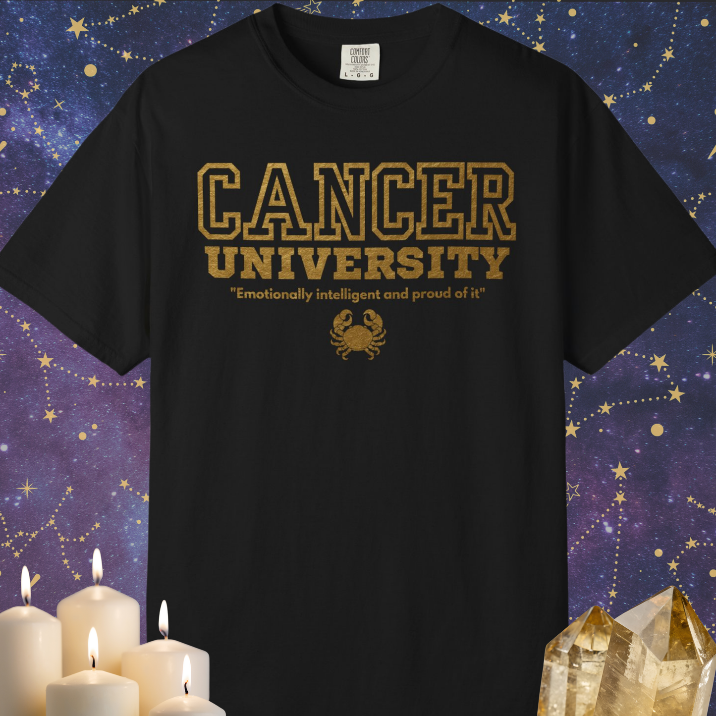 Cancer University Zodiac Sign T-shirt