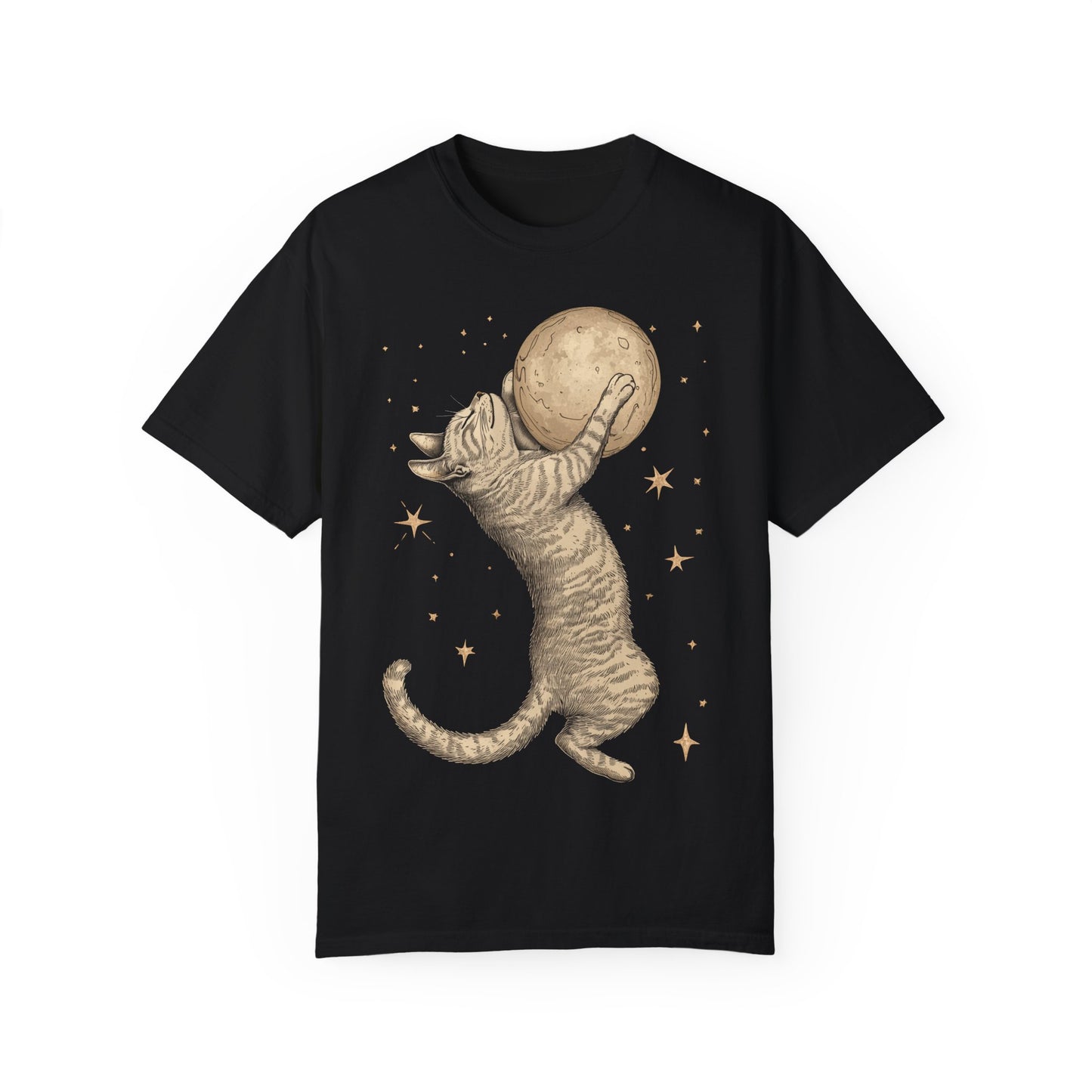 Cat Hugging The Moon T-shirt