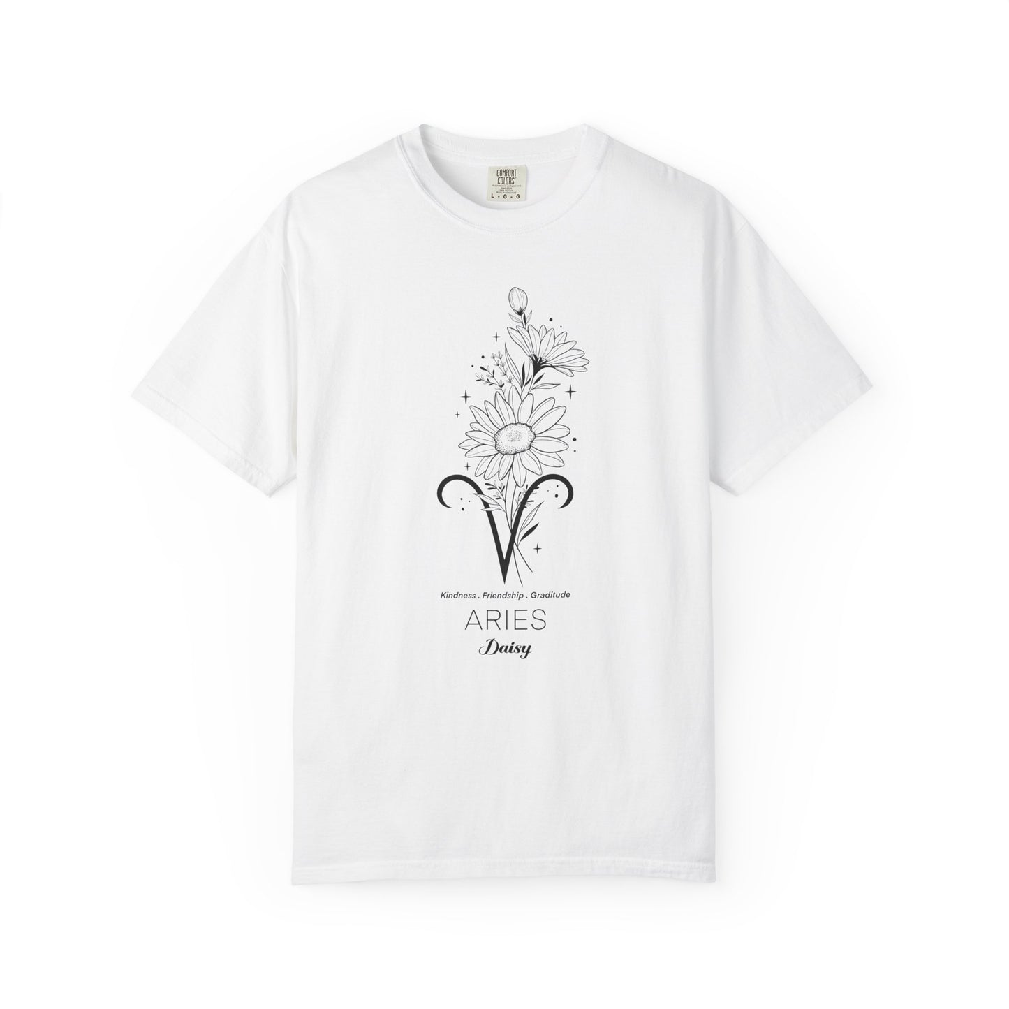 Aries Flower Zodiac Sign T-shirt