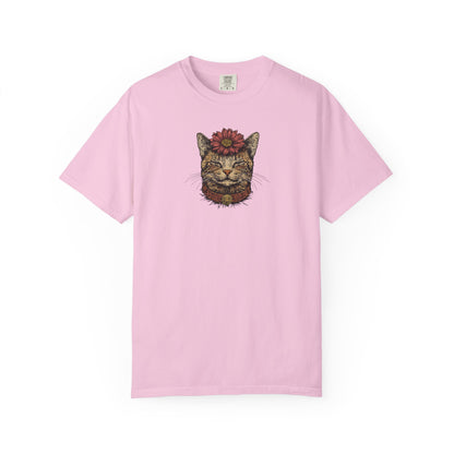 Cat with Flower T-shirt