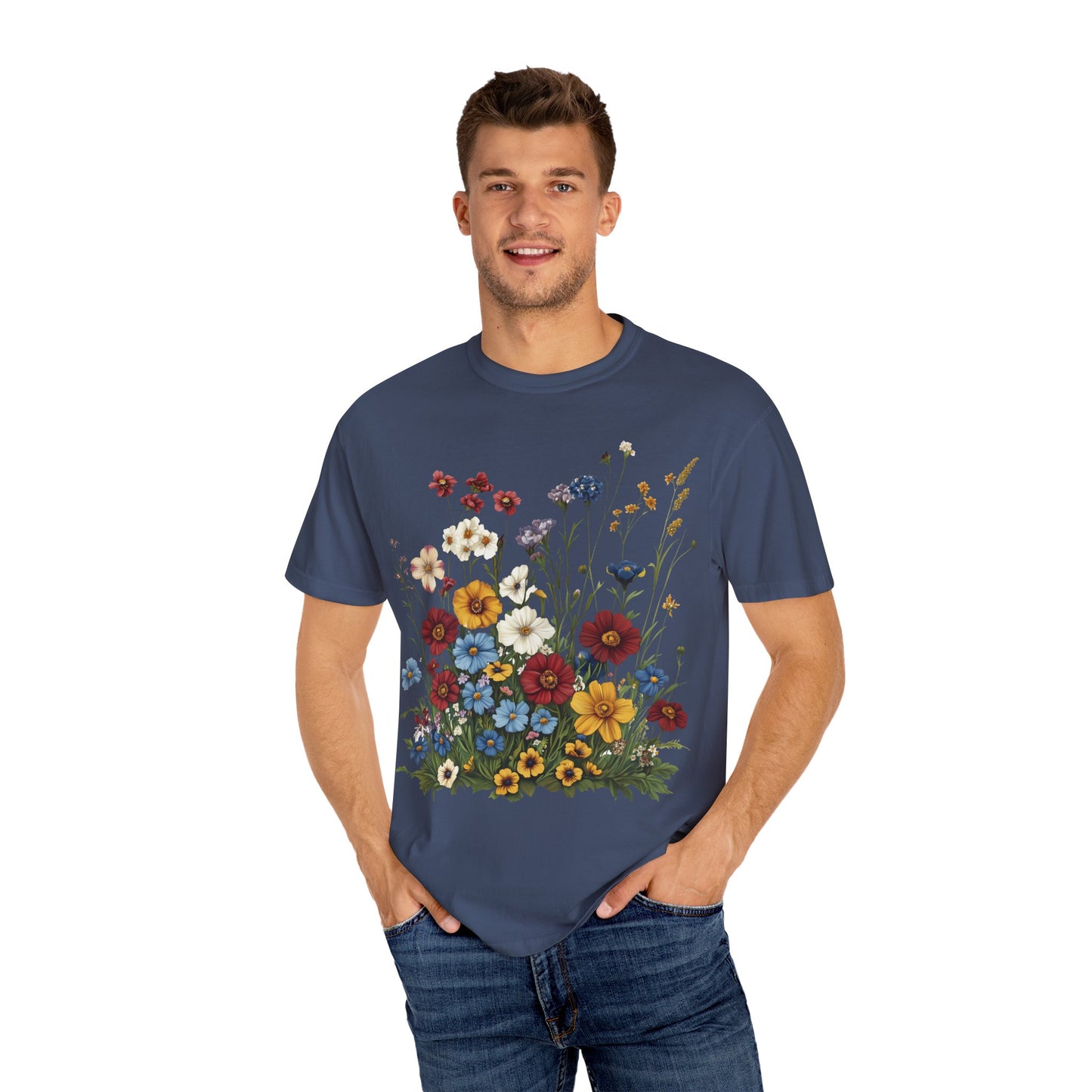 Colorful Flowers and Grass T-shirt