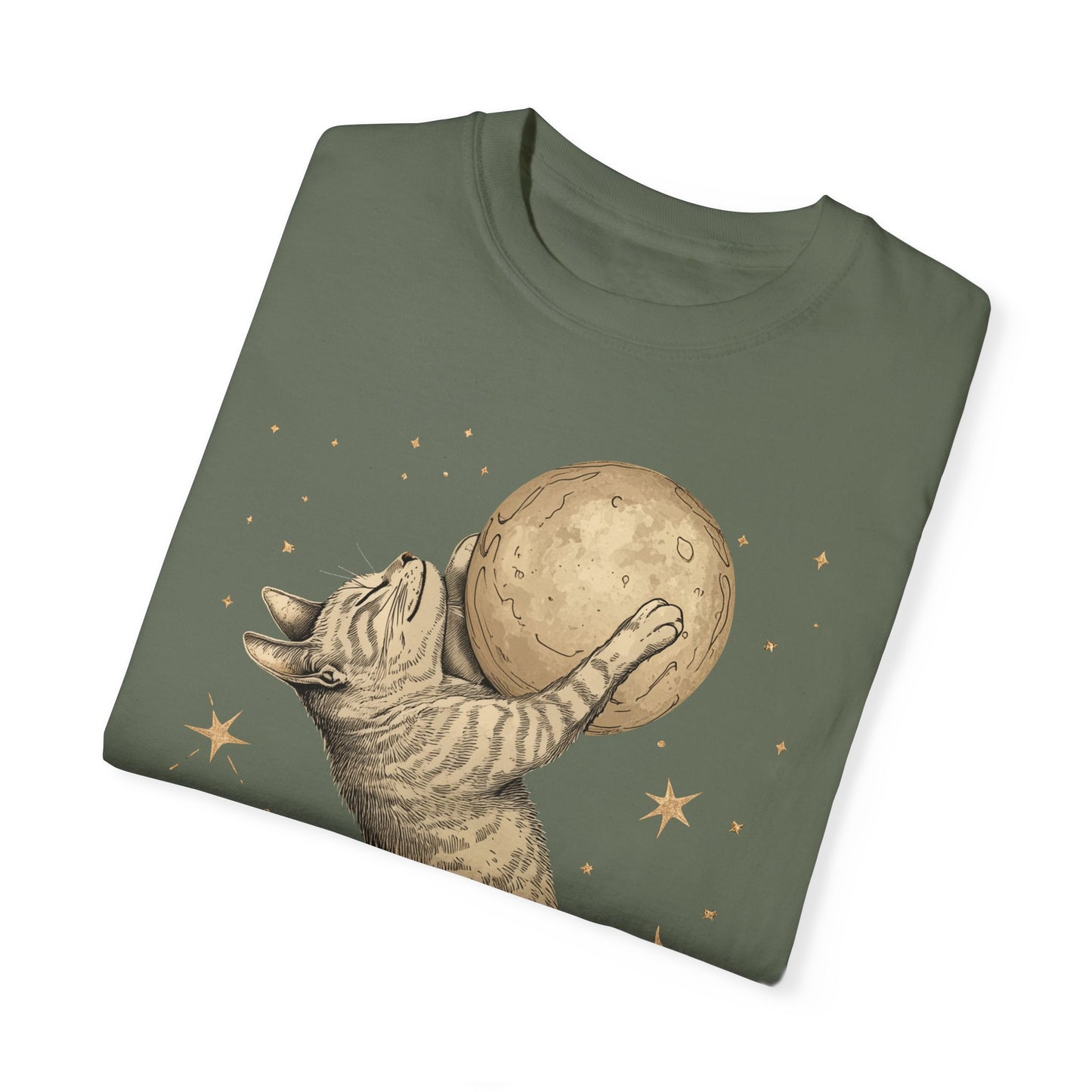 Cat Hugging The Moon T-shirt