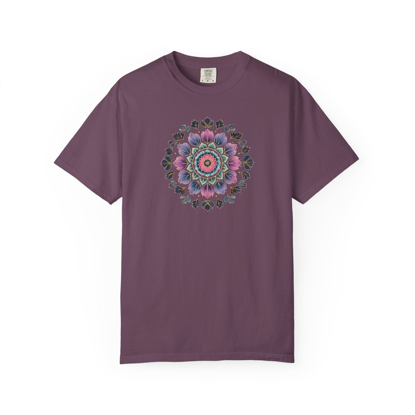 Pink and Purple Leaf Mandala T-shirt