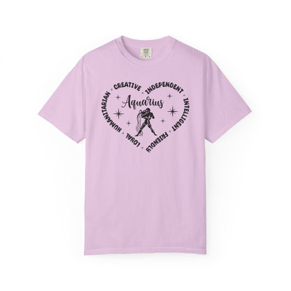Aquarius Heart Zodiac Sign T-shirt