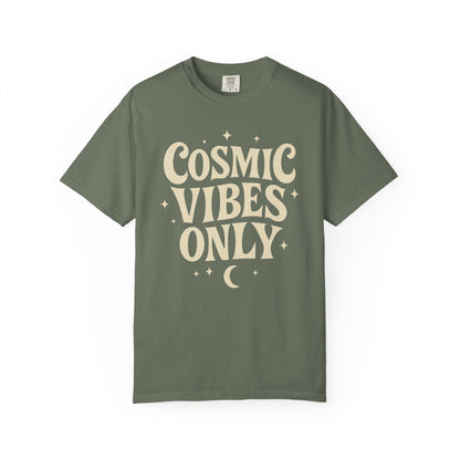 Cosmic Vibes Only With Crescent Moon T-shirt