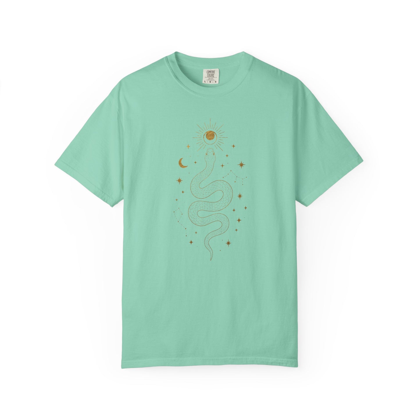 Gold Snake With Stars T-shirt