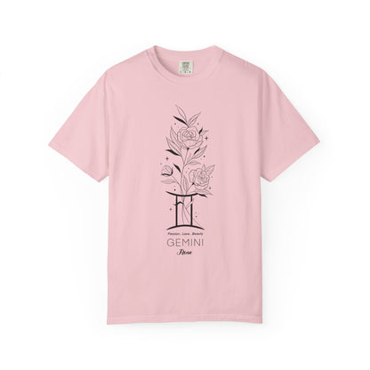 Gemini Flower Zodiac Sign T-shirt