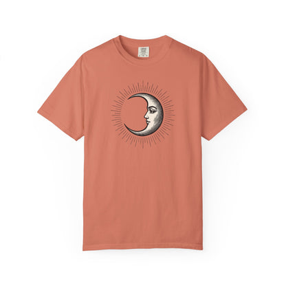 Radiant Crescent Moon with Face T-shirt