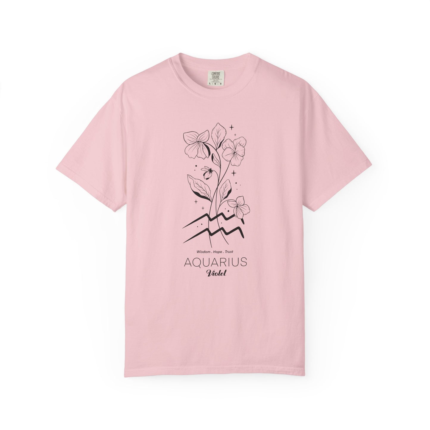 Aquarius Flower Zodiac Sign T-shirt