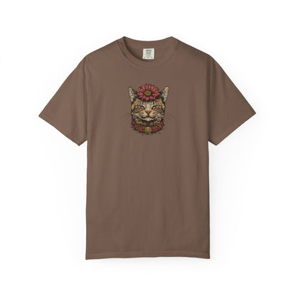 Cat with Flower T-shirt