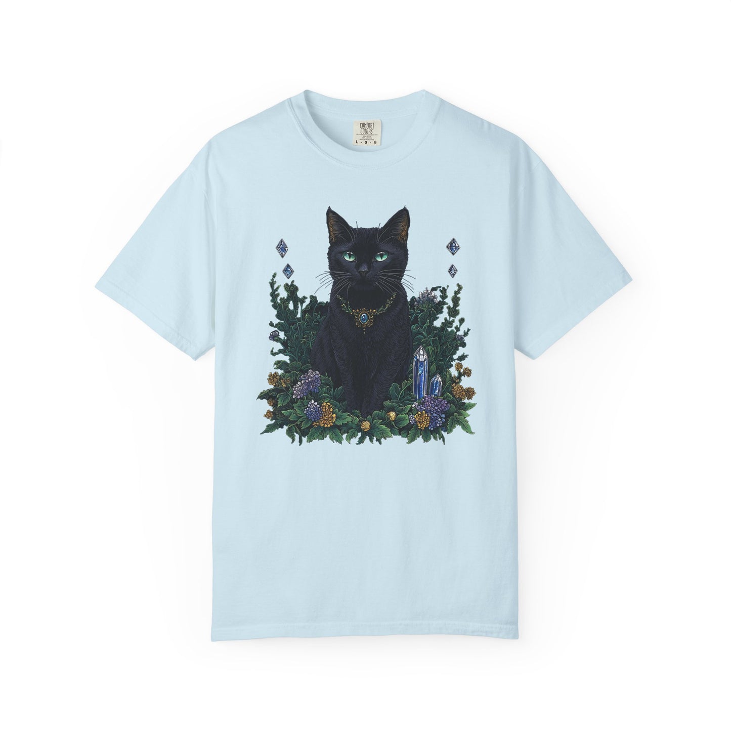 Black Cat with Crystals T-shirt