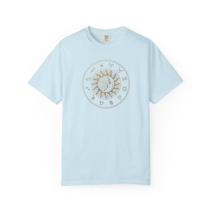 Zodiac Wheel with Sun and Moon T-shirt