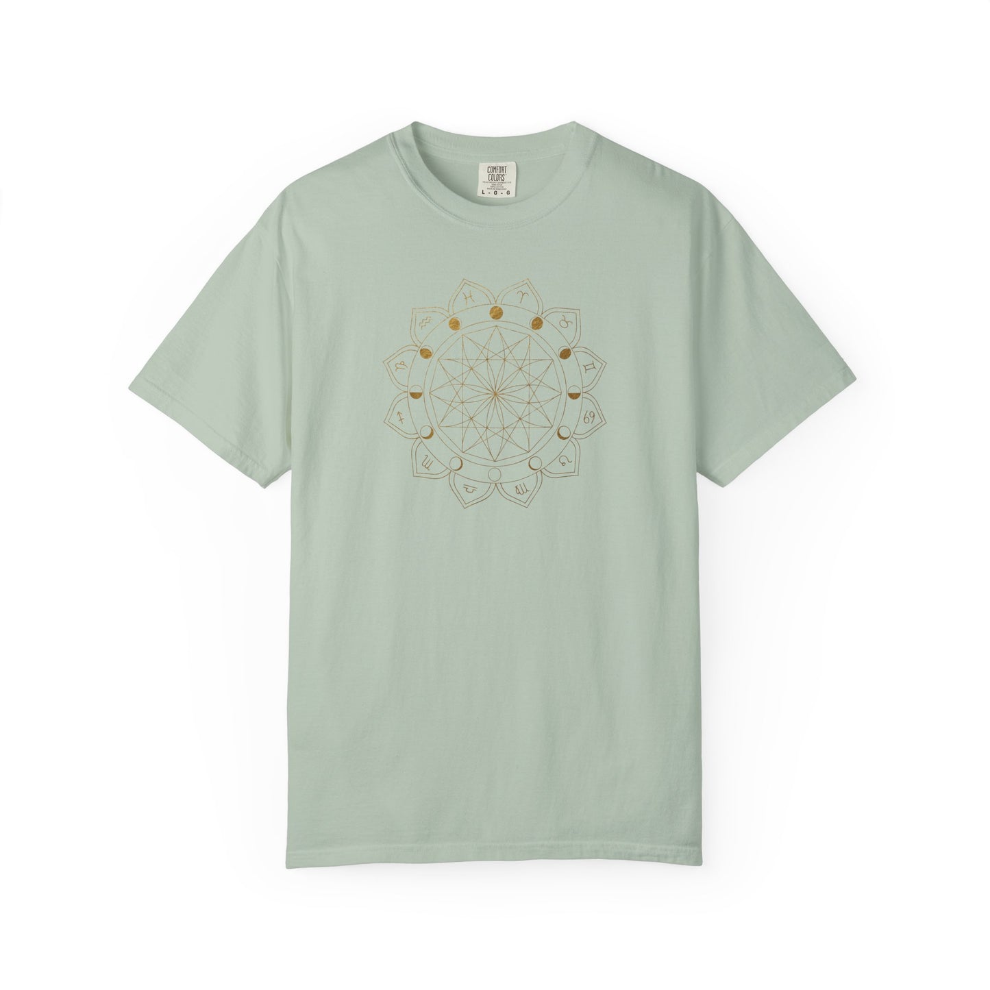 Zodiac Mandala With Moon Phases T-shirt