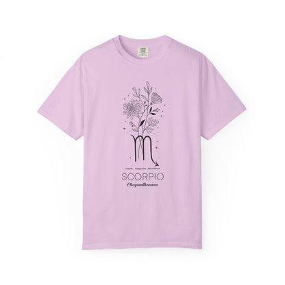 Scorpio Flower Zodiac Sign T-shirt