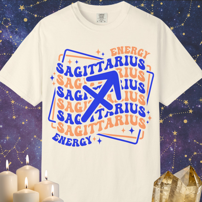 Sagittarius Retro-Psychedelic Zodiac Sign T-shirt