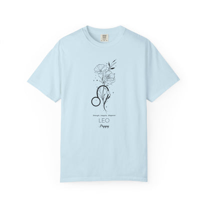 Leo Flower Zodiac Sign T-shirt