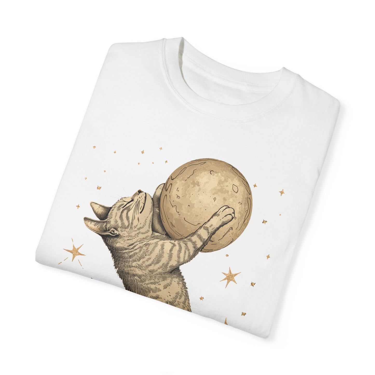 Cat Hugging The Moon T-shirt