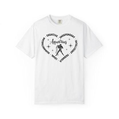 Aquarius Heart Zodiac Sign T-shirt