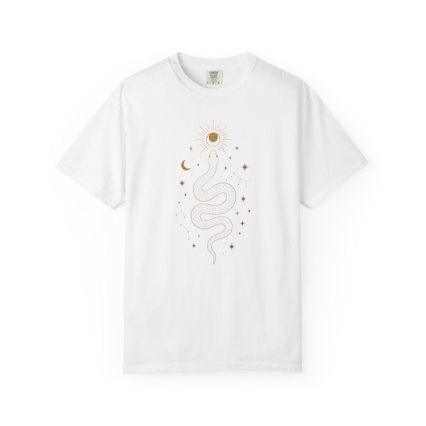 Gold Snake With Stars T-shirt