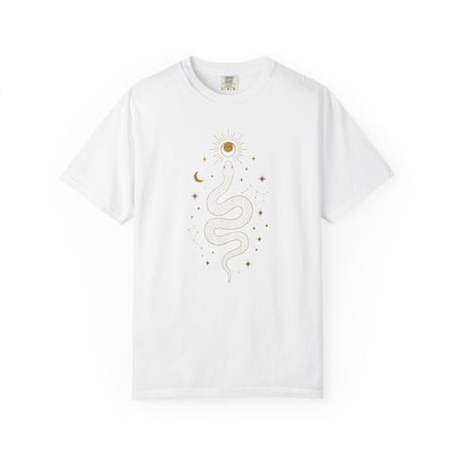 Gold Snake With Stars T-shirt