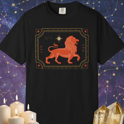 Leo Modern Minimalist Zodiac Sign T-shirt