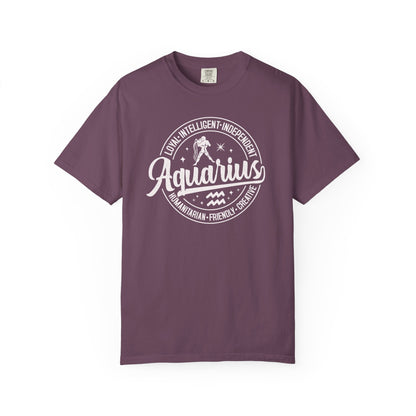 Aquarius Vintage Zodiac Sign T-shirt