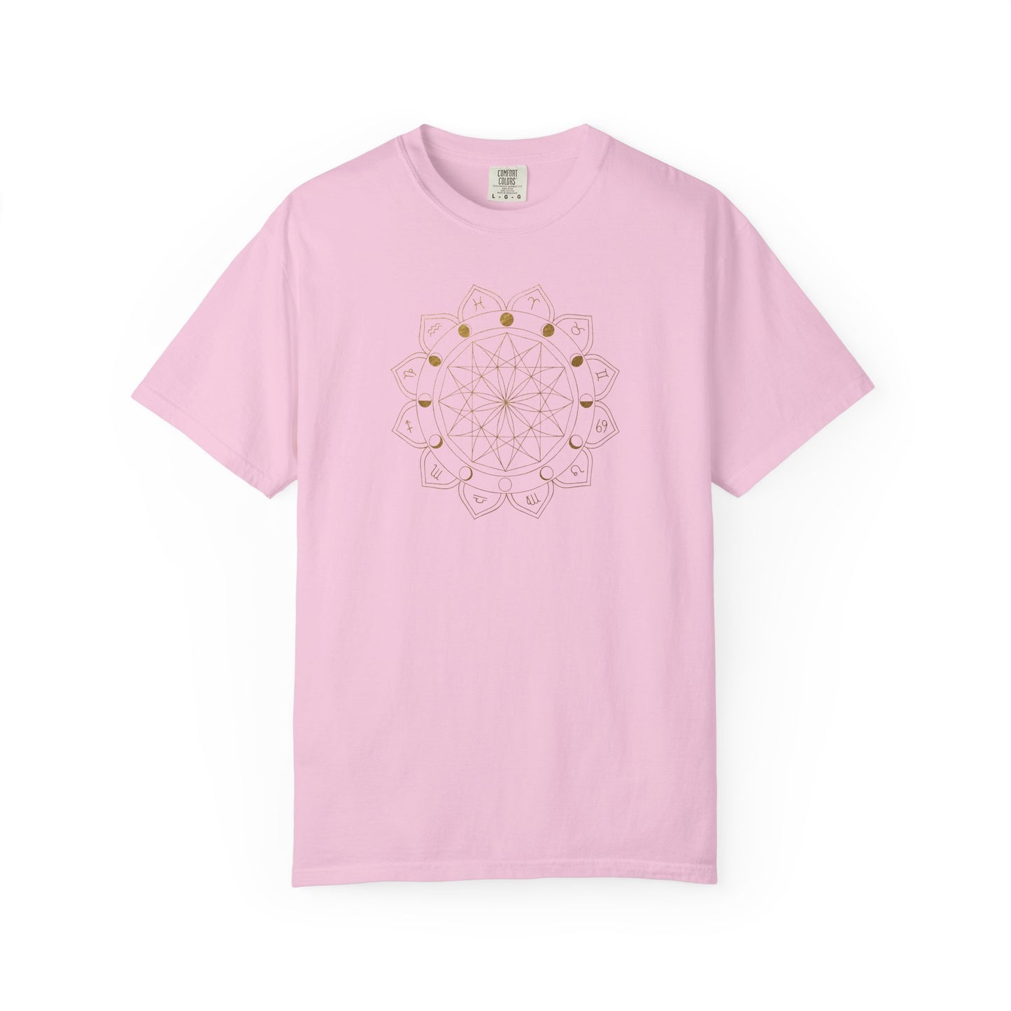 Zodiac Mandala With Moon Phases T-shirt