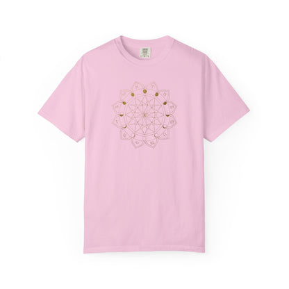 Zodiac Mandala With Moon Phases T-shirt