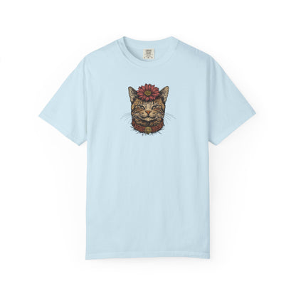 Cat with Flower T-shirt