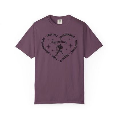 Aquarius Heart Zodiac Sign T-shirt