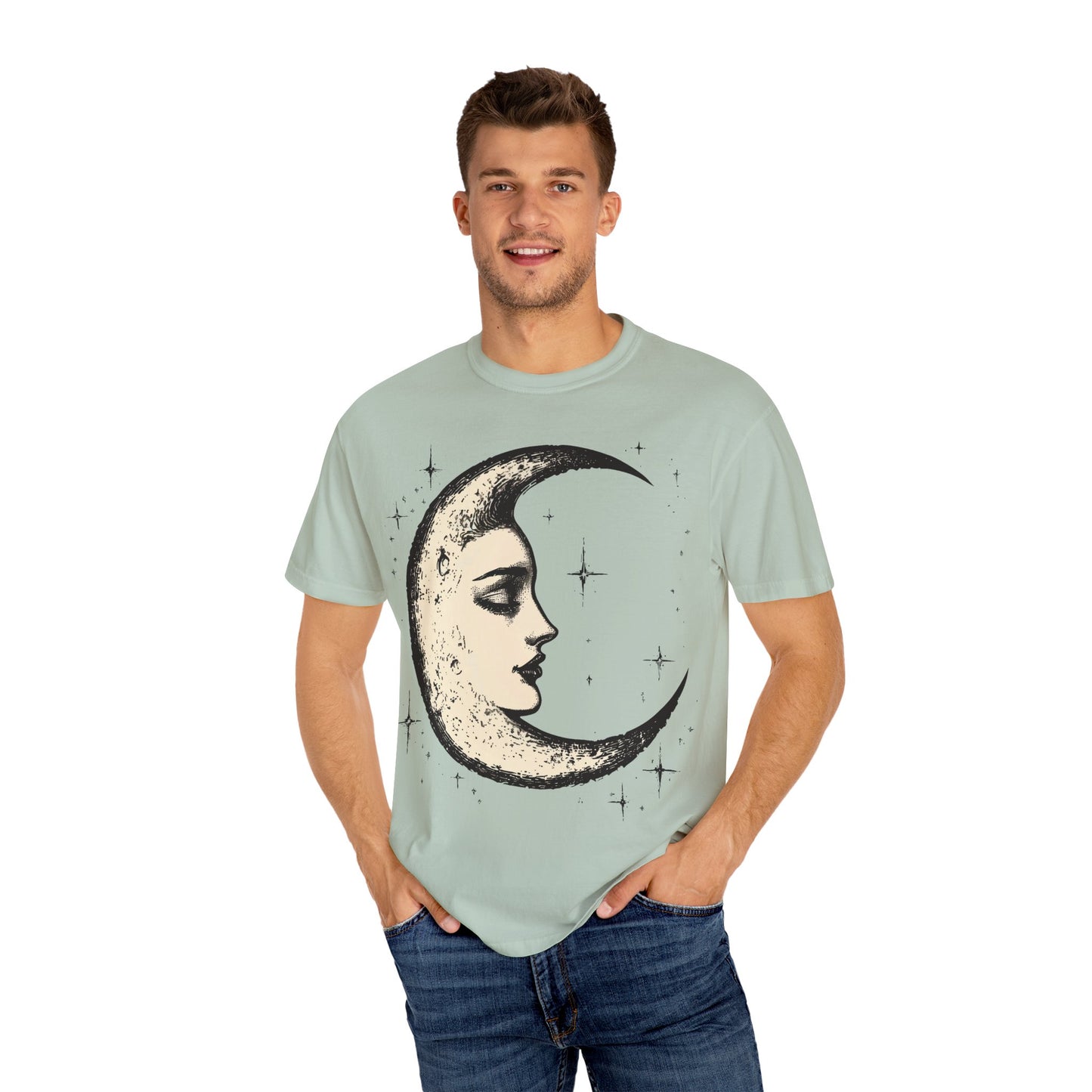 Crescent Moon Face T-shirt