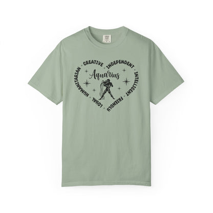 Aquarius Heart Zodiac Sign T-shirt