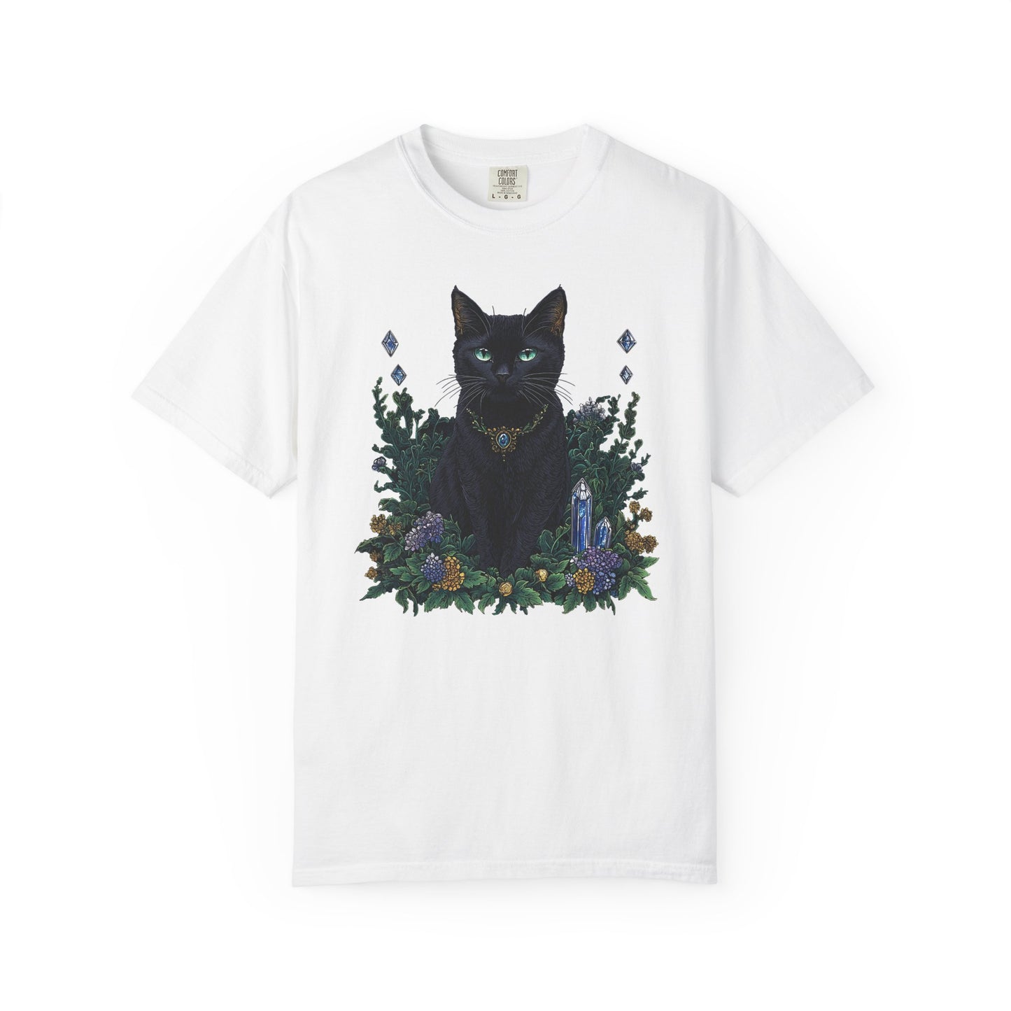 Black Cat with Crystals T-shirt