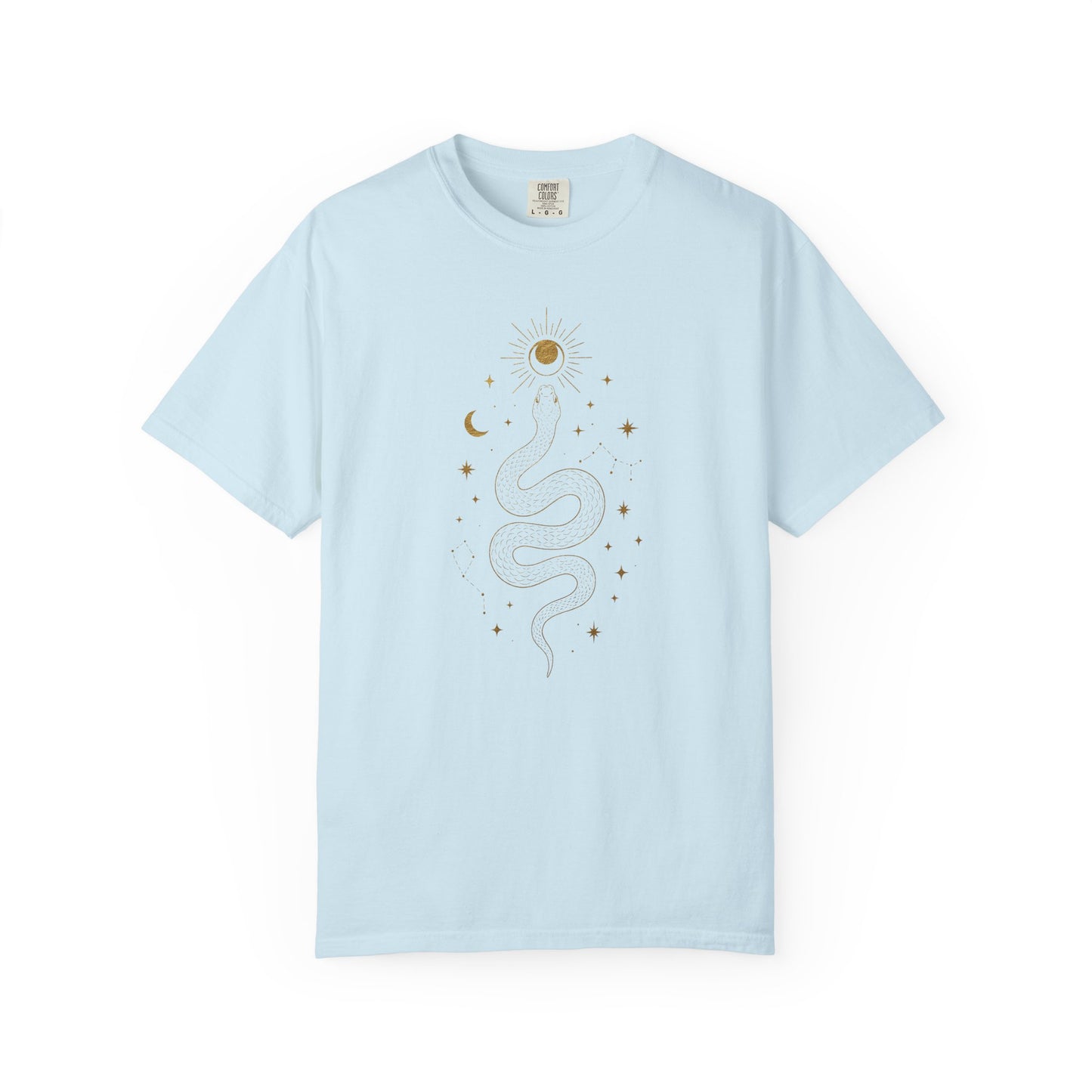 Gold Snake With Stars T-shirt