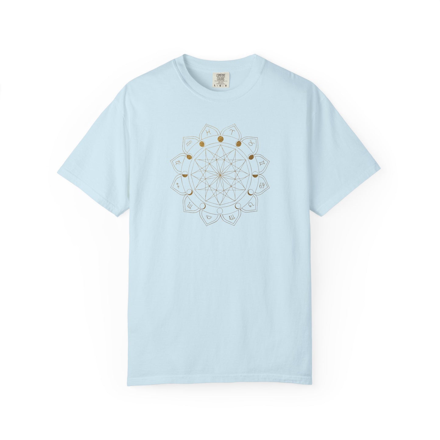 Zodiac Mandala With Moon Phases T-shirt