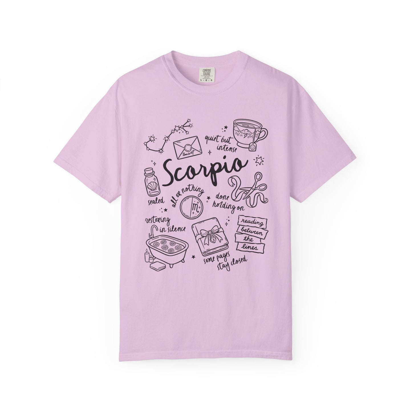 Scorpio Whimsical Doodle Zodiac Sign T-shirt
