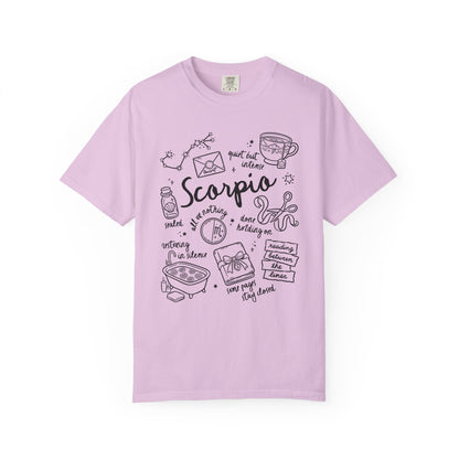 Scorpio Whimsical Doodle Zodiac Sign T-shirt