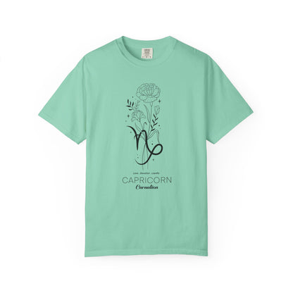 Capricorn Flower Zodiac Sign T-shirt