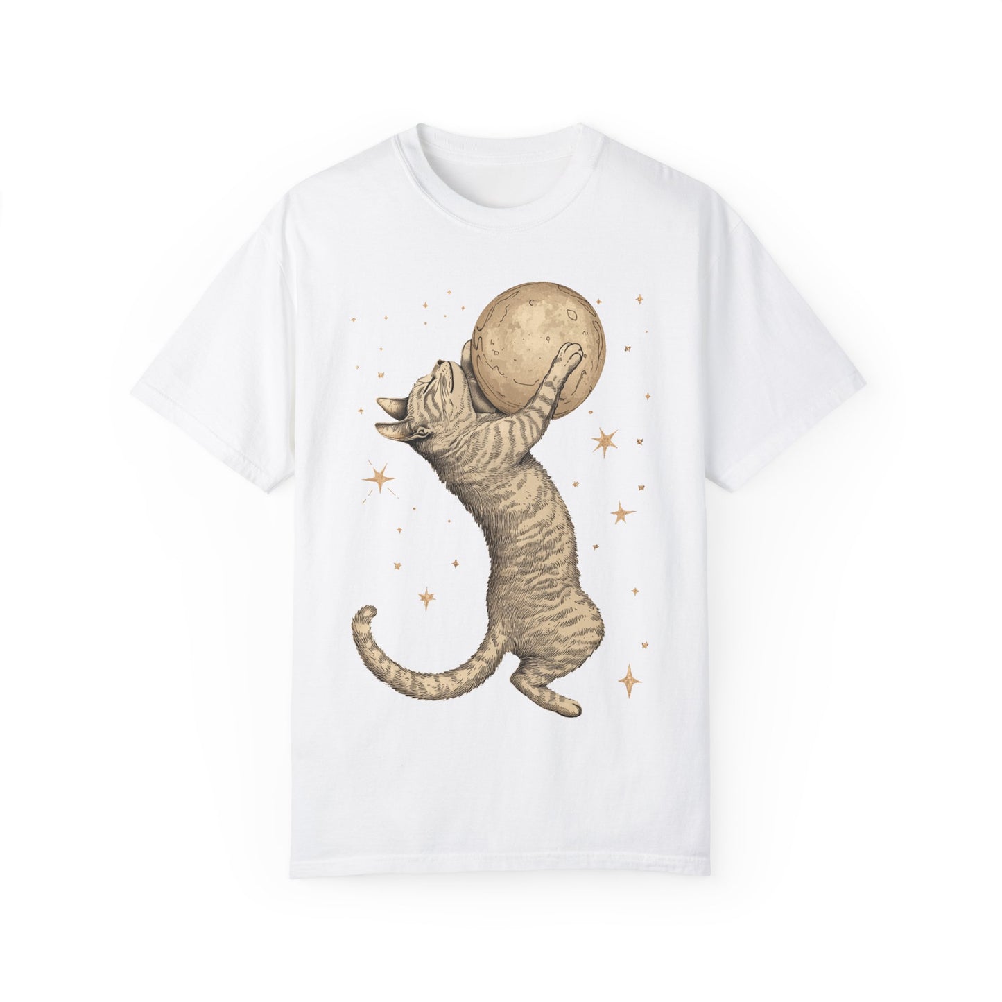 Cat Hugging The Moon T-shirt