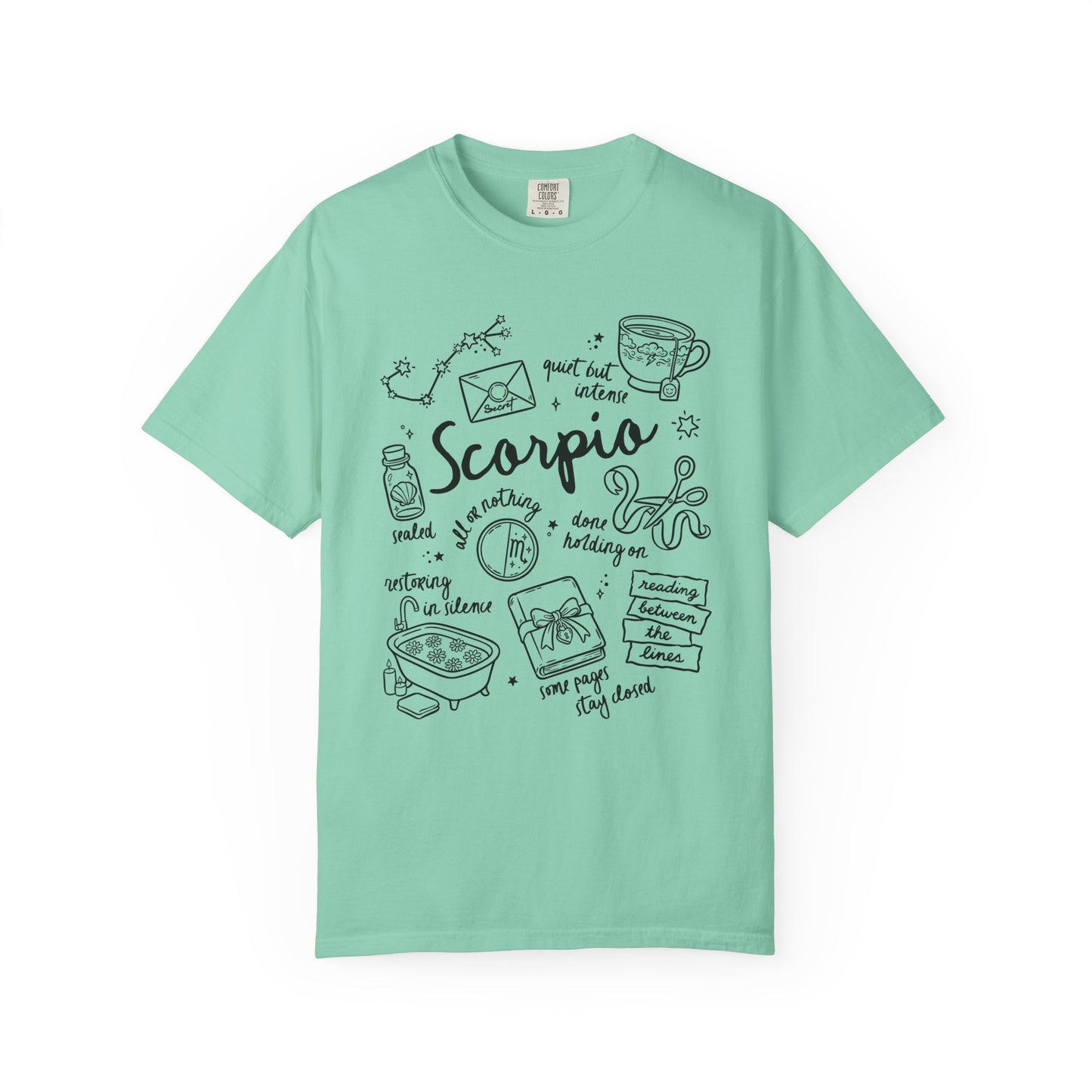 Scorpio Whimsical Doodle Zodiac Sign T-shirt