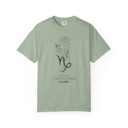 Capricorn Flower Zodiac Sign T-shirt