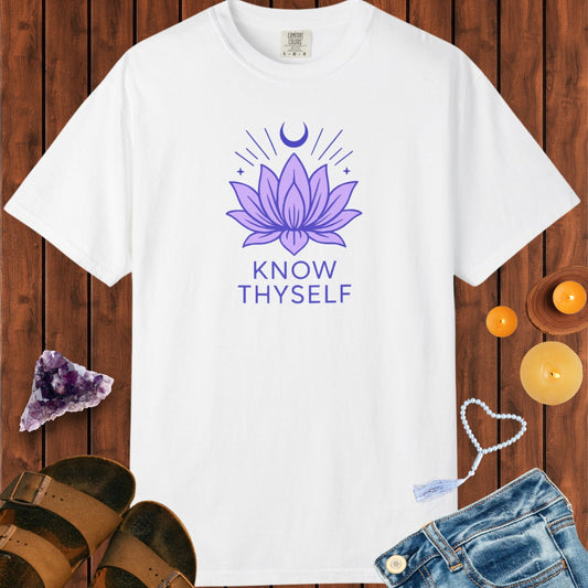Purple Know Thyself T-shirt