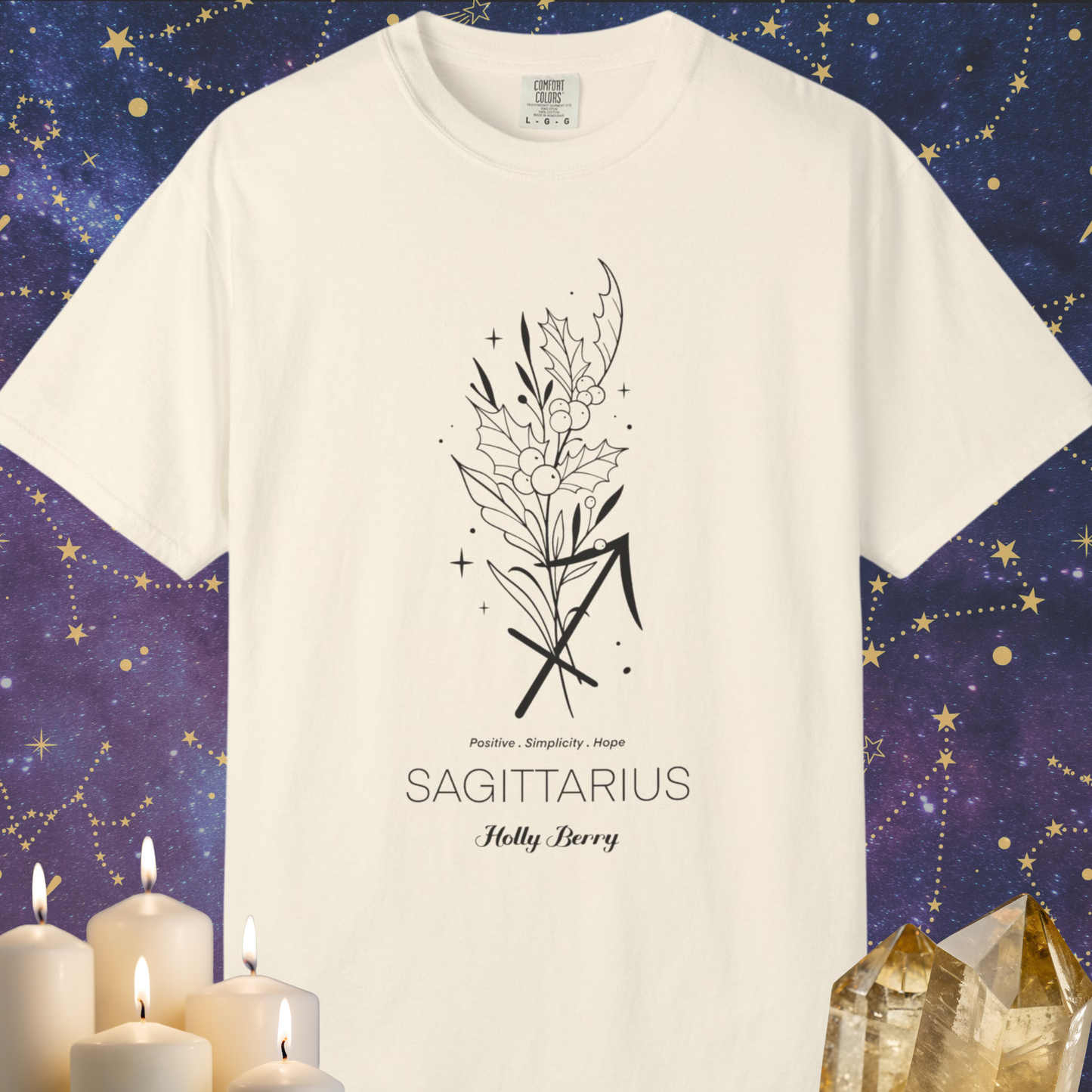 Sagittarius Flower Zodiac Sign T-shirt