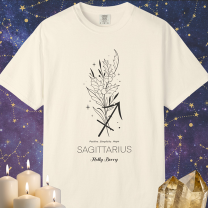 Sagittarius Flower Zodiac Sign T-shirt