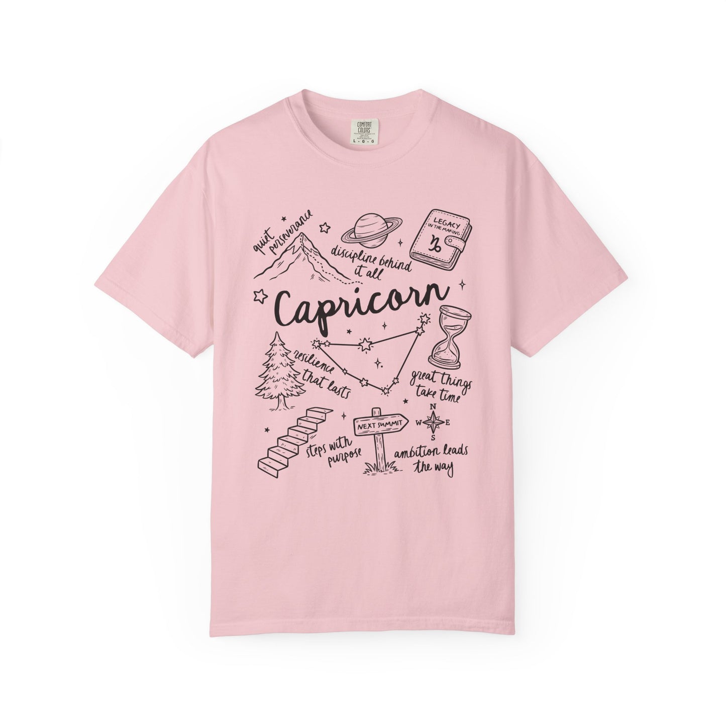 Capricorn Whimsical Doodle Zodiac Sign T-shirt