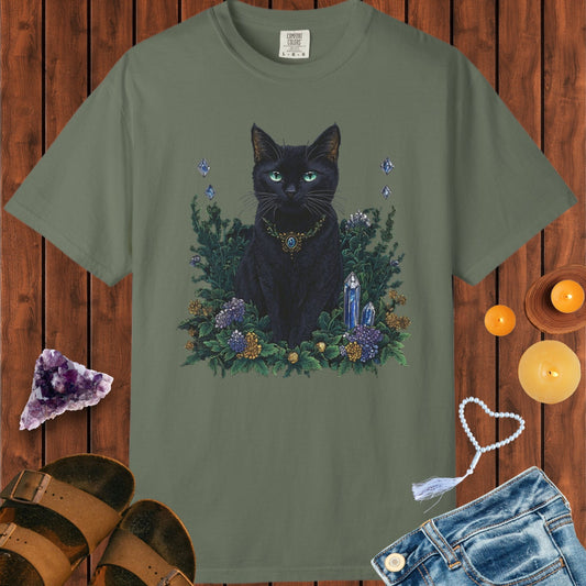 Black Cat with Crystals T-shirt
