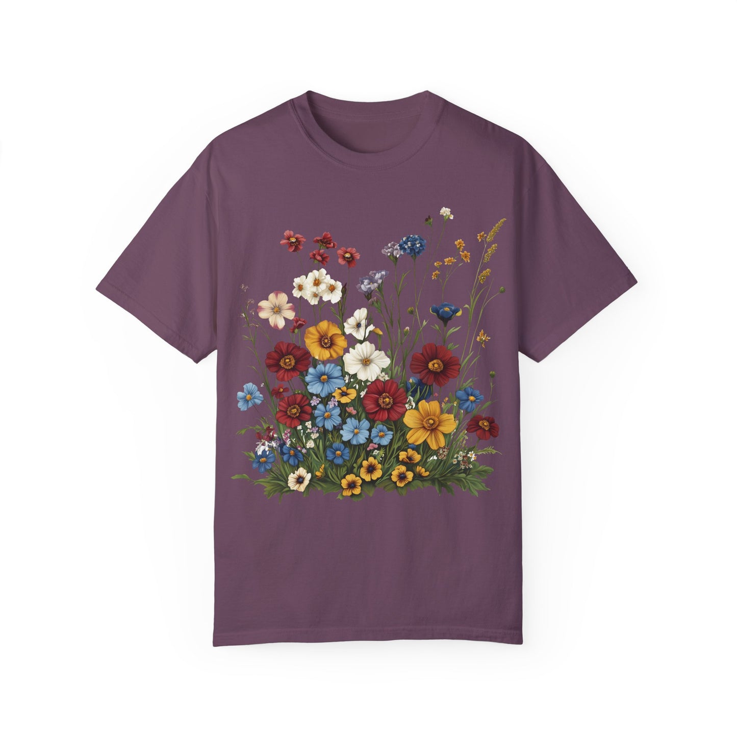 Colorful Flowers and Grass T-shirt