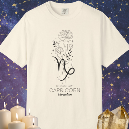Capricorn Flower Zodiac Sign T-shirt