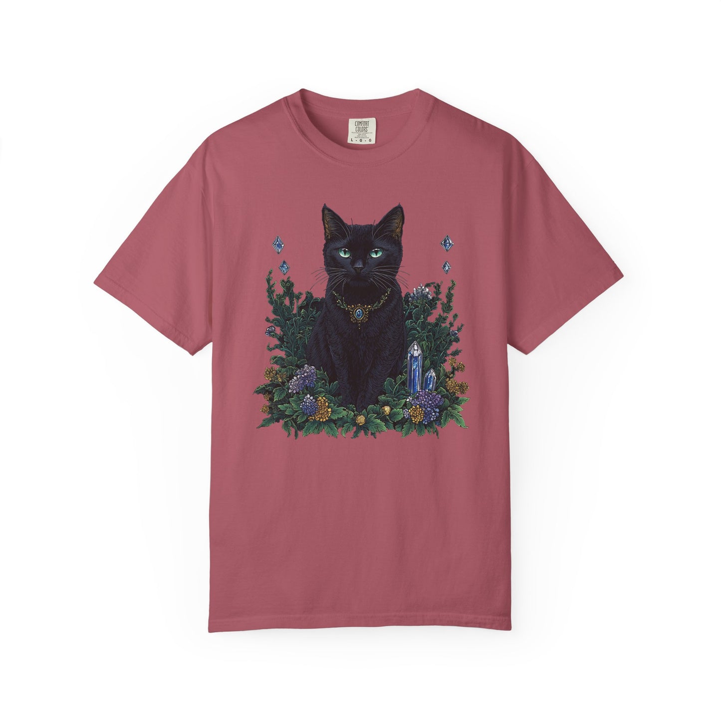 Black Cat with Crystals T-shirt