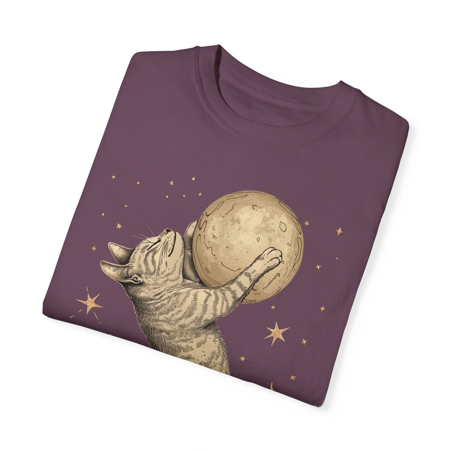 Cat Hugging The Moon T-shirt